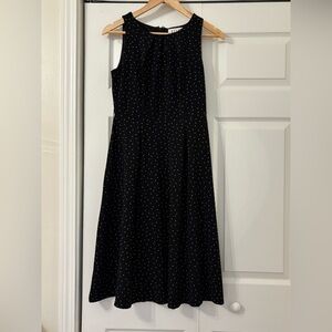 Elle Sleeveless Dress Black Polka Dot 4 Small